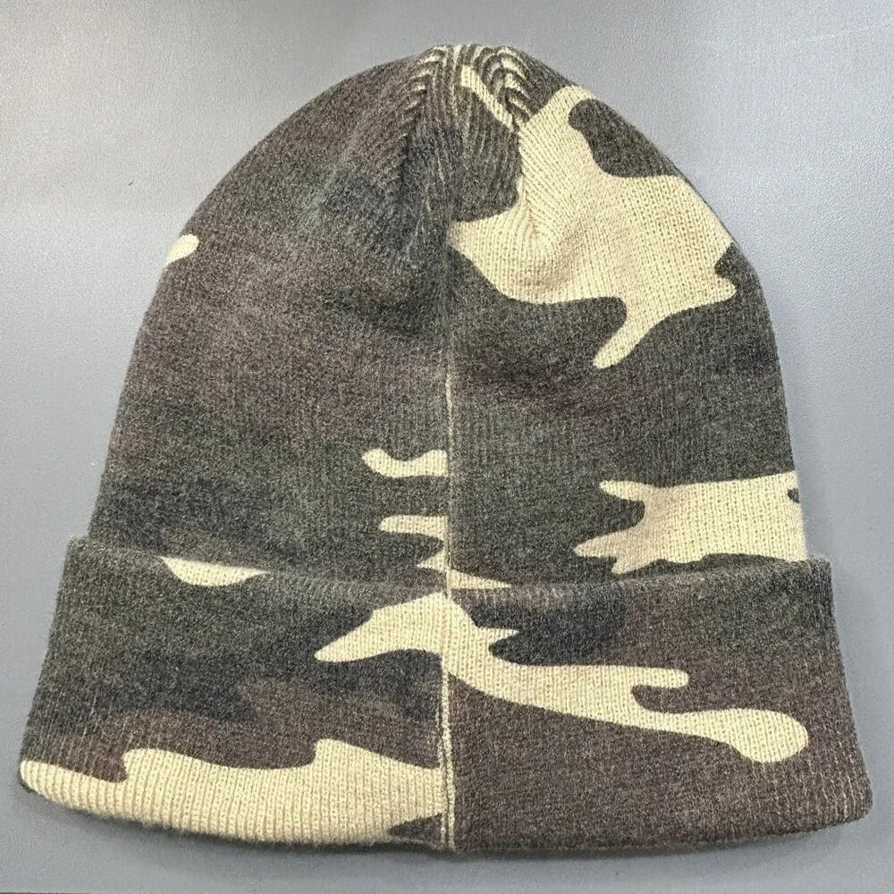 CC Camouflage Knit Beanie Winter Cold Weather Accessory Toboggan Outdoors Hiking